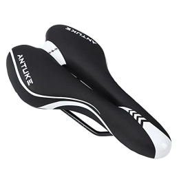 AMEPRO Seggiolini per mountain bike AMEPRO Sella for Bici MTB Mountain Road Sedile for Bici in Pelle PU Imbottito in Gel Cuscino for Bicicletta Comoda Sella for Bicicletta Antiurto Sella per Bicicletta (Color : White)