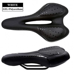 BFFDD Seggiolini per mountain bike BFFDD Cuscino Sella della Bici del Silicone Cuoio Superficie della silice riempita Gel Confortevole sede di Riciclaggio Antiurto Sella della Bicicletta (Color : Black White)