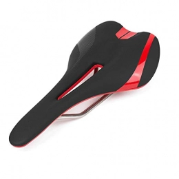 CHICTI Seggiolini per mountain bike CHICTI Mountain Bike Posto a Sedere, Morbido Comodo a Molle Gel Sella per Bicicletta per Uomini Donne Pelle Imbottita Ciclismo (Color : Red)