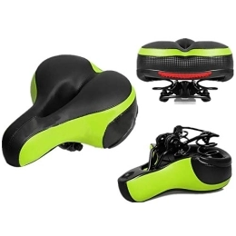 SOUTES Seggiolini per mountain bike Coprisella Bici Gel Morbido, Bicicletta della bici sede molle 'ammortizzatore Ampia Grande montagna MTB della strada Saddle (Colore : Green)