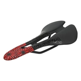 Aoutecen Seggiolini per mountain bike Coprisella per Bici, Sella per Bici in Pelle Microfibra con Fondo in Nylon per Mountain Bike(Nero Rosso)