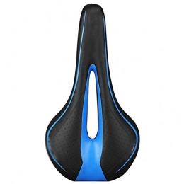 COUYY Parti di ricambio COUYY Bike Saddle Sponge Cushion PU Superficie in Pelle Silica Gel Riempito Silica Confortevole Cycling Seat Antiurto Antiurto Bicycle MTB Saddle, Blu