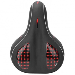 Yisenda Seggiolini per mountain bike Cuscinetto ergonomico per Bici, Cuscino da Ciclismo, Morbido per Accessori da Ciclismo di Ricambio per Parti di Biciclette da Mountain Bike(Red, Non-Porous (Solid Type) Large Saddle)