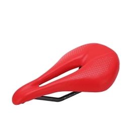 ENMMRLA Seggiolini per mountain bike Cuscino per sella per bici da strada in fibra di carbonio Sedile per bicicletta confortevole leggero e leggero con rivestimento in pelle PU 155 mm di larghezza per bici da strada e mountain(rosso)