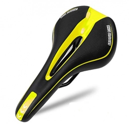 CZLSD Parti di ricambio CZLSD Cuscino Sella della Bici del Silicone Shock Absorbing Cuoio Hollow Sella della Bicicletta Mountain Sella della Bici MTB della Bici della Strada della sede (Color : Design 1 BlackYellow)