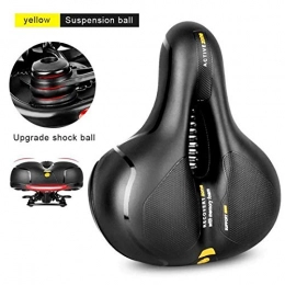 CZLSD Parti di ricambio CZLSD Sede Morbida Ispessito Biciclette Traspirante Sella della Bici della sede Schiuma comodità Posto a Sedere Pad Mountain Bike Antiurto Saddle (Color : Yellow)