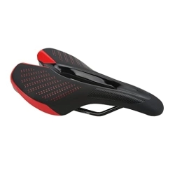 Dewin Seggiolini per mountain bike DEWIN Cuscino per Sella per Bicicletta MTB, Cuscino per Sella per Bicicletta, Morbido e Traspirante, Sedile per Bicicletta con fanale Posteriore(Nero Rosso)