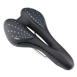 GAWDI Parti di ricambio GAWDI Sella for Bicicletta Cuscino Cavo in Pelle PU Traspirante Confortevole Gel in Poliuretano Antiurto Parti della Sella for Bici da Strada MTB Sella per Bicicletta (Color : Blue)