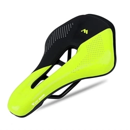 GAWDI Seggiolini per mountain bike GAWDI Sella for Bicicletta MTB Mountain Road Bike Seat Cuscino for Bicicletta in Pelle PU Comode Selle for Bicicletta Antiurto Sella per Bicicletta (Color : Green)