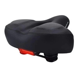 Generic Seggiolini per mountain bike Generic Comfort Bicicletta Sella Mountain MTB Ammortizzatore Parti di Sostituzione Impermeabile Traspirante Morbido Cuscino Pad Donna, Nero con Luce