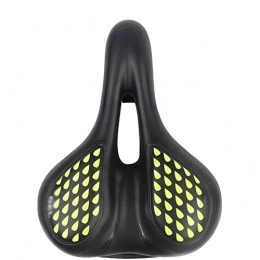 GOUCER Seggiolini per mountain bike GOUCER Comodo sedile della bici, ammortizzante memory foam sedile della bicicletta gel di silice poliuretano antiurto mtb bici da strada addensare sella (colore: verde)