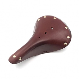 HFQNDZ Parti di ricambio HFQNDZ Soft Retro Bicycle Saddles Cuscino Uomini Donne Donne Handmade Brown Ampia Pelle Bike Sedile Adatta for Vintage City Cycling Bicycle Saddle Parts (Color : STYCLE 1)