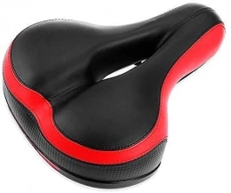 HYFDGV Seggiolini per mountain bike HYFDGV Sella per Bicicletta più Comodo Extra Larga Morbido Imbottito Imbottito in Bicicletta Big Wide Bike Seat Red & Blackcomfort Morbly Gel Cuscino Sella della Bici