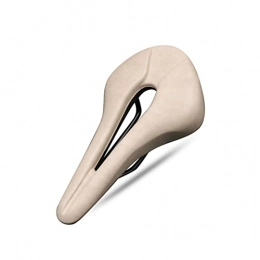 JIBAMAO Parti di ricambio JIBAMAO GUOYAN Shop Sella della Bici PU. Pelle MTB. Cuscino Stradale Ultralight Traspirante Comodo Sedile Anti-Slid Bicycle Racing Saddles Parti ciclabili (Color : Beige)