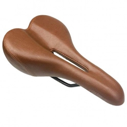 Llsdls Seggiolini per mountain bike llsdls Pelle della Sella della Bicicletta Retro Bike sede Cava in Bicicletta Scopare Vintage custion Road Bike MTB Saddle Brown PU Classic Bike Sedile