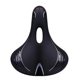 qiaoxiahe Seggiolini per mountain bike Luci notturne per bici anteriori e posteriori, in pelle schiuma per bicicletta, cuscino imbottito in gel per bici, accessori per sedile posteriore per portabici (nero, taglia unica)