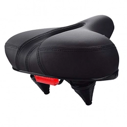 luckiner Seggiolini per mountain bike Luckiner - Cuscino per sella per bicicletta, con fanale posteriore, design ergonomico, per ammortizzatori, colore: Nero