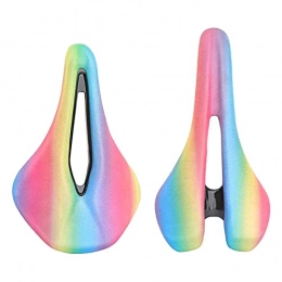 LXCDSC Seggiolini per mountain bike LXCDSC Ultralight Colorful MTB Road Bike Saddle Bicycle Racing Seat Saddles Men Cycling Seat Mat Rainbow Bike Saddle Cushion