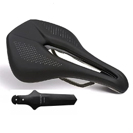 MOEENS Parti di ricambio MOEENS Sella Bicicletta, Sella Bici Sella per Biciclette MTB Bike Bike Racing Saddles Sedile Ampia Parti di Cuscino del Sedile Morbido Traspirante (Color : Black with fenders)