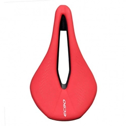 BINCIBH Parti di ricambio Mountain Bike Saddle, Sella MTB Bicycle Liderth Seat Saddle MTB Road Bike Saddles Mountain Bike Racing Saddle PU Traspirante Morbido Cuscino Sedile Cuscino Sella Bici (Color : Red)