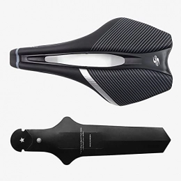 BINCIBH Seggiolini per mountain bike Mountain Bike Saddle, Sella MTB Sella per Biciclette per Uomo Donna Road MTB Mountain Bike Sella Leggero Cycling SY Seat Sella Bici (Color : Black Silver 1)