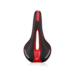 NIMUDU Parti di ricambio NIMUDU Sella MTB, Sella per Bici Mountain Silicone Gel Bicycle Saddle Seat MTB Road Bike Seat Traspirante Cavallo Hollow Mountain Bike Seat Racing Cycling Saddle Cushion (Color : Black Red)