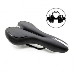 NO Brands Parti di ricambio NO Marche popolari di quest'anno sella per mountain bike MTB Bike Sella in Pelle Bicicletta Cuscino Pad Shell Sella per Bicicletta Universale (Colore: Nero con clip)