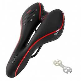 NXW Seggiolini per mountain bike NXW Comfort Sella per Bici Confortevole Gel di Ricambio per Sella della Bicicletta Imbottito Morbido con Ammortizzatore Impermeabile per MTB Mountain Bike Bici da Strada Cyclette Uomo Donna, Rosso