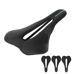 OUKENS Seggiolini per mountain bike OUKENS Ammortizzatore della Sella della Bici, Sedile per Mountain Bike in Pelle Microfibra PU Assorbente Comfort, Sedile Ammortizzatore per Bici dal Design ergonomico più Durevole(Nero Bianco)