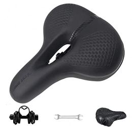 SAHFV Parti di ricambio per MTB. Mountain Pieghevole Bike Bike Seat Gel Sella Bicycle Saddle Comodo Morbido Bicycle Bicycle Seat Ergonomia Design (Color : C Black with Gift)