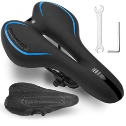 QXMCOV Parti di ricambio QXMCOV Sella Bici Comoda, Sella per Bicicletta Uomo Donna, Professionale Sella per Bici Mountain in Gel con Cover Impermeabile e Set di Installazione per Mountain Bike e Bici da Strada (Blu)