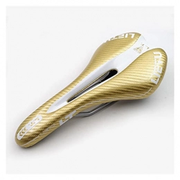 XueMing Seggiolini per mountain bike Sedile per Biciclette Cuscino da Strada in Fibra di Mountain Bike per Biciclette Sella per Biciclette (Color : Gold White)