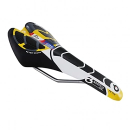 XueMing Parti di ricambio Sedile per Biciclette Cycling Saddle Triathlon Racing MTB Road Bike Seat Confortevole Bicicletta Uomini Anteriori Cuscini da Equitazione Sella per Biciclette (Color : Black Yellow)