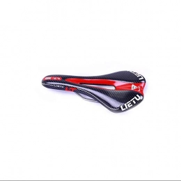 Suudada Seggiolini per mountain bike Seggiolino per Bicicletta Mountain Bike da Corsa su Strada Parti di Biciclette in Pelle Pv Scava Fuori Il Cuscino del Sedile Anteriore della Bicicletta Comodo E Traspirante-Nero con Rosso