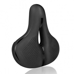 XYBB Seggiolini per mountain bike Sella Bici XYBB Bicicletta Sella Mtb Bike Sedile Impermeabile Soft Seat Cushion Bici Accessori Pvc Steel Hollow Wide Cycling Saddles 25 * 20cm Nero