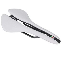 MOEENS Parti di ricambio Sella Bicicletta, Sella Bici MTB Bicycle Saddle Road Bike Ultralight Racing Seat Hollow Ergonomic Design Sedile Sedile Sella per biciclette Bike Saddle (Color : White)