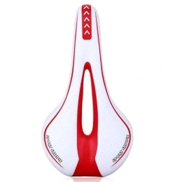 MOEENS Parti di ricambio Sella Bicicletta, Sella Bici MTB Mountain Mountain Bike Cycling addensato Extra Comfort Ultra Soft Silicone 3D Gel Pad Cuscino Cuscino da sella per biciclette Sedile sella (Color : White Red)