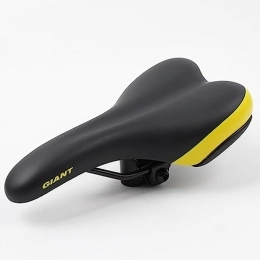 GSKD Parti di ricambio Sella Per Bici Comoda Morbido, Sella Per Bicicletta Ergonomica, Sella Bici Pelle PU Impermeabile, Rosso Giallo Blu Verde Unisex (Color : Yellow)