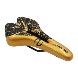 GSKD Parti di ricambio Sella Per Bici Mountain Comoda Per Uomo Donna Sella Bici City Sellino Bici Pelle PU Sella Per Bicicletta Impermeabile Nero Argento Oro Rosso (Color : Gold)