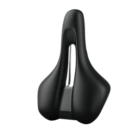 Generic Seggiolini per mountain bike Sella per bici Mountain Road Bike Seat PU Leather Memory Foam Cuscino da ciclismo Confortevole Antiurto Sella per bicicletta nera