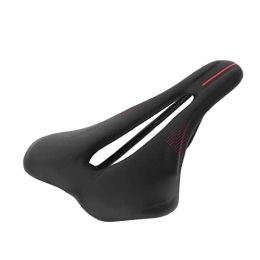 minifinker Seggiolini per mountain bike Sella per Bici, Sedile per Mountain Bike Ammortizzante, Struttura ergonomica in Acciaio Legato, Testa inclinata Verso Il Basso per Le Donne per la Guida(Nero e Rosso)