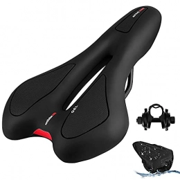 Sella per Bicicletta Sella per Bicicletta Ergonomica Uomo Donna Sedile Bicicletta Comoda Sella MTB Cuscino Sedile Sella per Bici Mountain in Gel Adatto per Mountain Bike y Bici da Strada Black