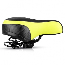 WANYD Seggiolini per mountain bike Sella per BiciclettaCuscino da sella per mountain bike Nuovo cuscino Big Saddle-nero giallo