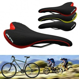 SUNWAN Parti di ricambio Selle da bici, Sundwan, sellino per mountain bike, bicicletta e mountain bike, cuscino sportivo morbido in gel (rosso)