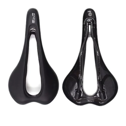 SiNyor Parti di ricambio Sellino Bici Full Carbons Fiber Saddle High performance Road race Mountain bike saddle Parts Sellino Bici Morbido (Color : Gloss black)