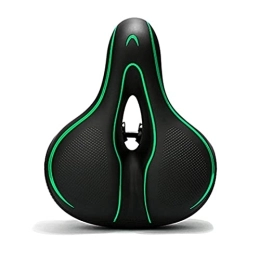 LVTFCO Seggiolini per mountain bike Sellino Bici, Sella Per Bicicletta Bicycle Saddle Hollow Mountain Bike Holder Bicycle Seat Bicycle Cushion Attrezzature Da Equitazione (Color : Black green, Size : 24 * 18 * 10cm)