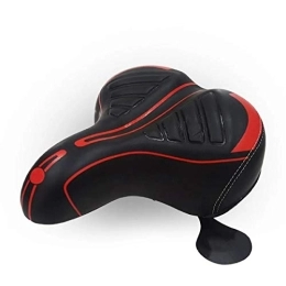 SOUTES Seggiolini per mountain bike SOUTES Coprisella Bici Gel Morbido, Extra Big Ampio Comodo Cuscino di Riciclaggio della Bici Sede della Molla Mountain Sella della Bici Bicicletta (Colore : Black+Red)