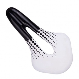 UIKEEYUIS Forniture da Ciclismo in Pelle da Sella Biciclette Traspiranti Componenti in Spugna Spessa Bici Biciclette Cuscino Ammortizzatore Assorbimento Bike Seat, Bianco