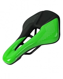 YBN Parti di ricambio YBN - Sella per bicicletta dal design ergonomico, traspirante, resistente all'usura, in pelle PU, per mountain bike, bici da strada, colore: verde