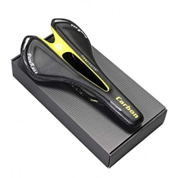 YCXYC Seggiolini per mountain bike YCXYC Sella Bici, Sellino da Bicicletta, Fibra di Carbonio Selle, Bici da Strada E Mountain Bike Selle Ultra-Leggero Bicicletta Accessori Ciclismo Superficie in Pelle, Giallo